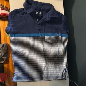 Navy and White Striped Kids Polo Shirt Vineyard Vines